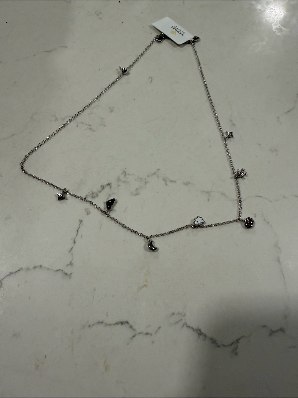 Kendra Scott Silver Celestial Charm Necklace